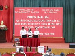 SÓC SƠN TỔ CHỨC THÀNH CÔNG ĐẤU GIA ĐẤT TẠI THÔN DƯỢC THƯỢNG và THÔN HƯƠNG ĐÌNH
