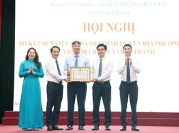 XÃ VĨNH THANH SƠ KẾT 01 NĂM THỰC HIỆN MÔ HÌNH CHÍNH QUYỀN ĐỊA PHƯƠNG 02 CẤP, PHÁT ĐỘNG THI ĐUA GIAI ĐOẠN 2026 - 2030