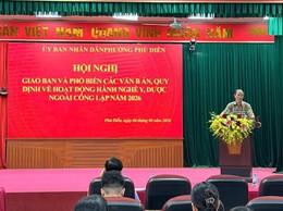 PHƯỜNG PHÚ DIỄN TỔ CHỨC HỘI NGHỊ PHỔ BIẾN CÁC QUY ĐỊNH VỀ HÀNH NGHỀ Y, DƯỢC NGOÀI CÔNG LẬP NĂM 2026