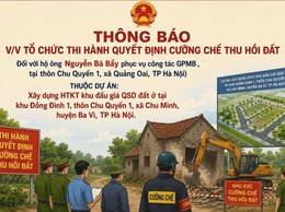 hông báo về việc tổ chức thi hành Quyết định cưỡng chế thu hồi đất
