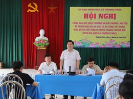 UBND xã Thượng Phúc tiếp tục thông báo chủ trương thực hiện dự án đầu tư xây dựng Khu đô thị thể thao quốc tế Hà Nội cho nhân dân Thôn Phúc Trại