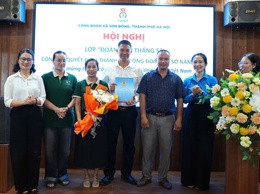 Công đoàn xã Sơn Đồng ra mắt lớp Đoàn viên tháng 5 và công bố Quyết định thành lập 06 công đoàn cơ sở mới