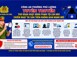 Công an phường Phú Lương tuyên truyền thủ đoạn hoạt động phạm tội lừa đảo chiếm đoạt tài sản trên không gian mạng mới