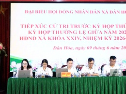Tổ đại biểu Hội đồng nhân dân (HĐND) xã Dân Hòa số 4 đã có buổi tiếp xúc cử tri tại Hội trường Ủy ban nhân dân xã