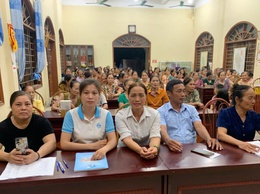 Hội LHPN xã tuyên truyền GPMB cho cán bộ, hội viên thôn Văn Quán