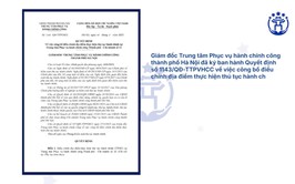 Điều chỉnh địa điểm thực hiện thủ tục hành chính tại Chi nhánh số 12 Trung tâm Phục vụ hành chính công thành phố Hà Nội