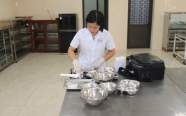 Đoàn kiểm tra liên ngành công tác ATTP huyện kiểm tra công tác ATTP trường học tại xã Khai Thái