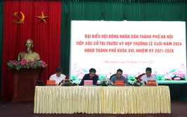 Tổ đại biểu số 17 HĐND thành phố tiếp xúc cử tri huyện Phú Xuyên trước kỳ họp thường lệ cuối năm 2024.