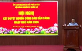 Hội đồng NVQS xã họp xét duyệt nguồn công dân trong độ tuổi sẵn sàng nhập ngũ năm 2026