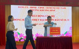 Khương Đình: Phát động ủng hộ đồng bào bị thiệt hại do cơn bão số 10, 11