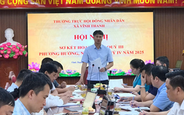 Thường trực Hội đồng nhân dân xã Vĩnh Thanh tổ chức sơ kết hoạt động quý III và Triển khai phương hướng nhiệm vụ quý IV năm 2025