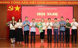 Xã Đoài Phương trao tặng Kỷ niệm chương “Vì sự nghiệp công tác tổ chức xây dựng Đảng” và Quyết định thôi công tác Hội CCB