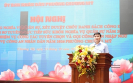 Phường Chương Mỹ họp Hội đồng Nghĩa vụ quân sự, triển khai công tác tuyển chọn và gọi công dân nhập ngũ năm 2026