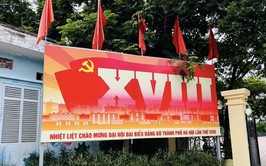 Phường Dương Nội rực rỡ cờ hoa chào mừng Đại hội đại biểu Đảng bộ Thành phố Hà Nội lần thứ XVIII