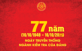Ngành Kiểm tra Đảng tiếp tục phát huy truyền thống vẻ vang 77 năm xây dựng và trưởng thành