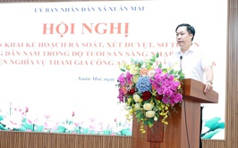 Xuân Mai triển khai kế hoạch rà soát, xét duyệt, sơ tuyển nam công dân trong độ tuổi sẵn sàng nhập ngũ, thực hiện nghĩa vụ tham gia Công an nhân dân năm 2026