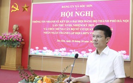 ĐỒNG CHÍ BÙI DUY CƯỜNG - THÀNH ỦY VIÊN, BÍ THƯ ĐẢNG ỦY, CHỦ TỊCH HĐND XÃ SÓC SƠN THÔNG TIN KẾT QUẢ ĐẠI HỘI ĐẠI BIỂU ĐẢNG BỘ THÀNH PHỐ HÀ NỘI LẦN THỨ XVIII, NHIỆM KỲ 2025 - 2030.