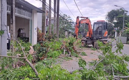 Xã Đoài Phương cưỡng chế giải phóng mặt bằng phục vụ Dự án nâng cấp, cải tạo tuyến tỉnh lộ 418