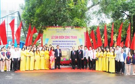 Phường Việt Hưng- gắn biển công trình chào mừng thành công Đại hội Đảng bộ thành phố Hà Nội