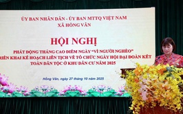 XÃ HỒNG VÂN PHÁT ĐỘNG THÁNG CAO ĐIỂM NGÀY “VÌ NGƯỜI NGHÈO” VÀ TRIỂN KHAI NGÀY HỘI ĐẠI ĐOÀN KẾT TOÀN DÂN TỘC Ở KHU DÂN CƯ NĂM 2025 