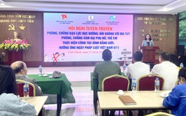 HỘI PHỤ NỮ XÃ VĨNH THANH PHỐI HỢP ĐOÀN THANH NIÊN TỔ CHỨC HỘI NGHỊ TUYÊN TRUYỀN PHÒNG, CHỐNG BẠO LỰC HỌC ĐƯỜNG, MA TÚY, XÂM HẠI PHỤ NỮ VÀ TRẺ EM