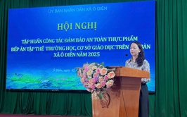 Tập huấn An toàn thực phẩm bếp ăn tập thể trường học, cơ sở giáo dục trên địa bàn xã năm 2025