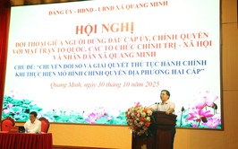 Xã Quang Minh: Hội nghị đối thoại giữa người đứng đầu cấp ủy, chính quyền với nhân dân