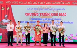 ĐU-HĐND-UBND-UBMTTQ Việt Nam xã Thư Lâm Khai mạc trưng bày quảng bá, giới thiệu sản phẩm đồ gỗ mỹ nghệ, làng nghề, sản phẩm nông nghiệp OCOP và hoa cây cảnh năm 2025.