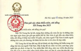 Thư gửi các cháu thiếu niên, nhi đồng Tết trung thu năm 2025