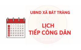 LỊCH TIẾP CÔNG DÂN QUÝ IV/2025