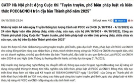 CATP Hà Nội phát động Cuộc thi “Tuyên truyền, phổ biến pháp luật và kiến thức PCCC