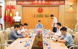 UBND xã Quốc Oai tổ chức Hội nghị đánh giá tiến độ thực hiện các dự án thuộc lĩnh vực Văn hóa - Xã hội trên địa bàn