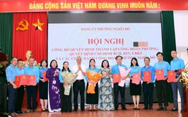 Phường Nghĩa Đô tổ chức Hội nghị công bố Quyết định thành lập Công đoàn phường