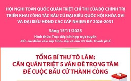 Tổng Bí thư Tô Lâm: Cần quán triệt 5 vấn đề trọng tâm để cuộc bầu cử thành công