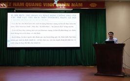 Xã Vật Lại tập huấn kỹ năng tuyên truyền, đấu tranh, phản bác các quan điểm sai trái, thù địch trên không gian mạng