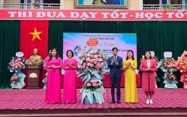 Lãnh đạo xã Đoài Phương dự lễ kỷ niệm 20/11 tại các trường Tiều học, THCS trên địa bàn