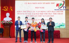 UBND xã Kiều Phú khen thưởng 3 VĐV xuất sắc đạt giải tại ĐH TDTT Thủ đô Hà Nội lần thứ XI năm 2025