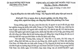 THỬ NGỎ ỦNG HỘ ĐỒNG BÀO CÁC TỈNH MIỀN TRUNG - TÂY NGUYÊN KHẮC PHỤC HẬU QUẢ MƯA LŨ