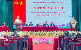 BÍ THƯ ĐẢNG ỦY, CHỦ TỊCH HĐND XÃ TRUNG GIÃ LÊ HỮU MẠNH TIẾP XÚC CỬ TRI TRƯỚC KỲ HỌP THỨ 3