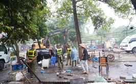 Xã Quang Minh ra quân giải tỏa hành lang giao thông, lập lại trật tự đô thị