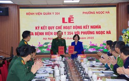 Phường Ngọc Hà và Bệnh viện Quân y 354 ký kết Quy chế hoạt động kết nghĩa