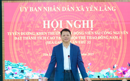 XÃ YÊN LÃNG TUYÊN DƯƠNG, KHEN THƯỞNG VẬN ĐỘNG VIÊN SÁI CÔNG NGUYÊN ĐẠT THÀNH TÍCH CAO TẠI SEA GAMES 33