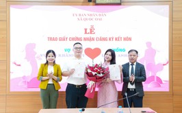 Khi thủ tục hành chính trở thành kỷ niệm đẹp – Lễ trao Giấy chứng nhận kết hôn tại Quốc Oai