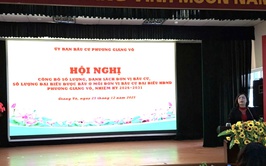 PHƯỜNG GIẢNG VÕ: TỔ CHỨC HỘI NGHỊ CÔNG BỐ CÁC ĐƠN VỊ BẦU CỬ ĐẠI BIỂU HĐND PHƯỜNG NHIỆM KỲ 2026 - 2031