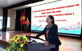 HỘI ĐỒNG NHÂN DÂN PHƯỜNG GIẢNG VÕ: TIẾP XÚC CỬ TRI SAU KỲ HỌP THỨ 3: LẮNG NGHE, HÀNH ĐỘNG VÀ THỰC HIỆN CÓ HIỆU QUẢ