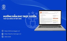 Thủ tục Đăng ký kết hôn trên dịch vụ công Quốc gia