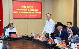 Đoàn giám sát số 20 thành ủy Hà Nội làm việc với xã Đan Phượng.