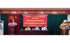 UBND-UBMTTQ Phường Tương Mai tổ chức Hội nghị đại biểu nhân dân bàn về xây dựng đời sống văn hóa ở cở sở năm 2025.