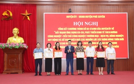 Huyện Phú Xuyên tổng kết chương tình số 02; công bố quyết định các xã đạt chuẩn NTM nâng cao, NTM kiểu mẫu năm 2023, 2024.