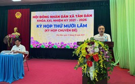 HĐND xã Tân Dân tổ chức kỳ họp chuyên đề về sắp xếp đơn vị hành chính